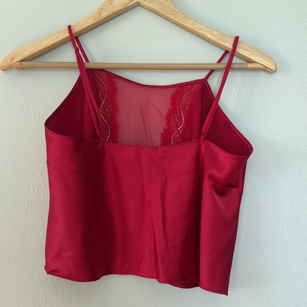 La SENZA Vibrant Red Lace sheer Cami small - Picture 5 of 5